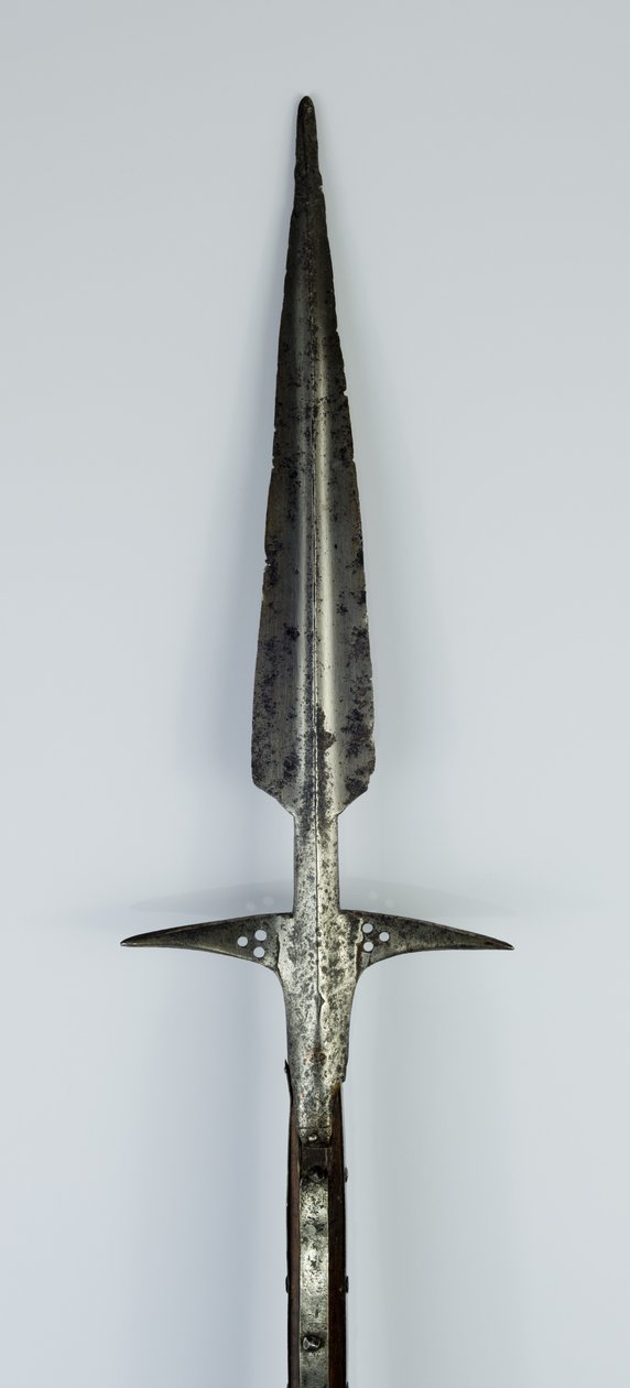 Lugged Spear, polovina 15.-začátek 16. století (ocel s měděnou intarzií a moderní restaurování) od Northern Italian School