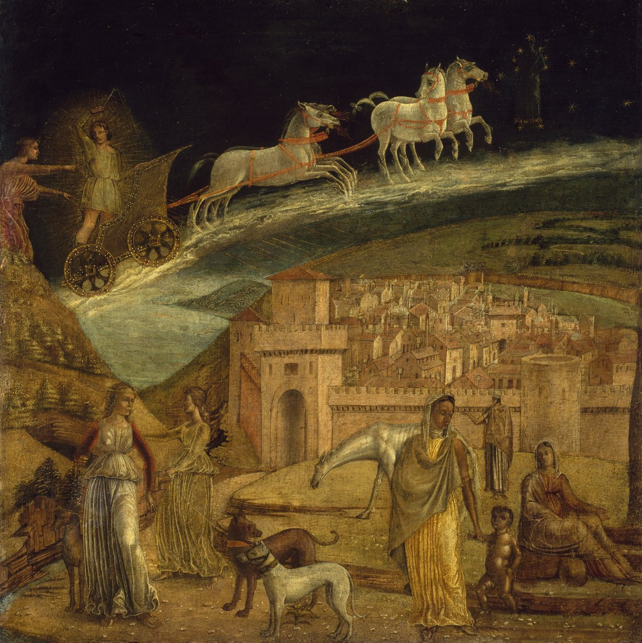 Phaeton řídí vůz Phoebus, 1475-1500 od Northern Italian School