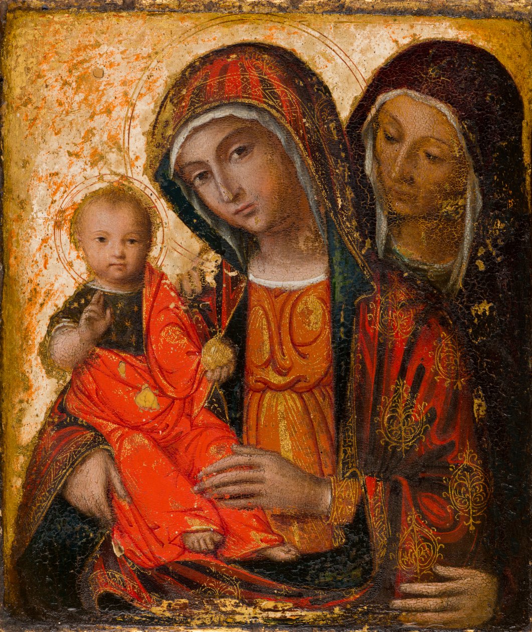 Panna Maria, Kristus a svatá Anna, cca 1500-1600 (olej a deska) od Northern Italian School