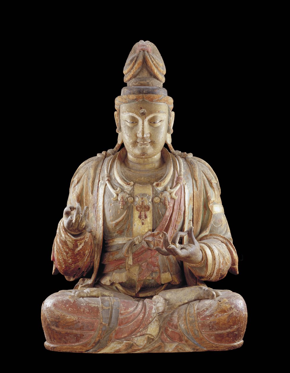 Bodhisattva Guanyin (dřevo, gesso, minerální pigmenty a zlato) od Northern Song Dynasty Chinese School