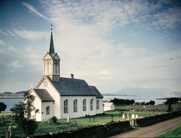 Typický vesnický kostel, kolem roku 1796 od Norwegian School