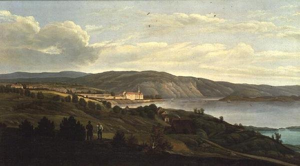 Pohled na Christianii, kolem roku 1830 od Norwegian School
