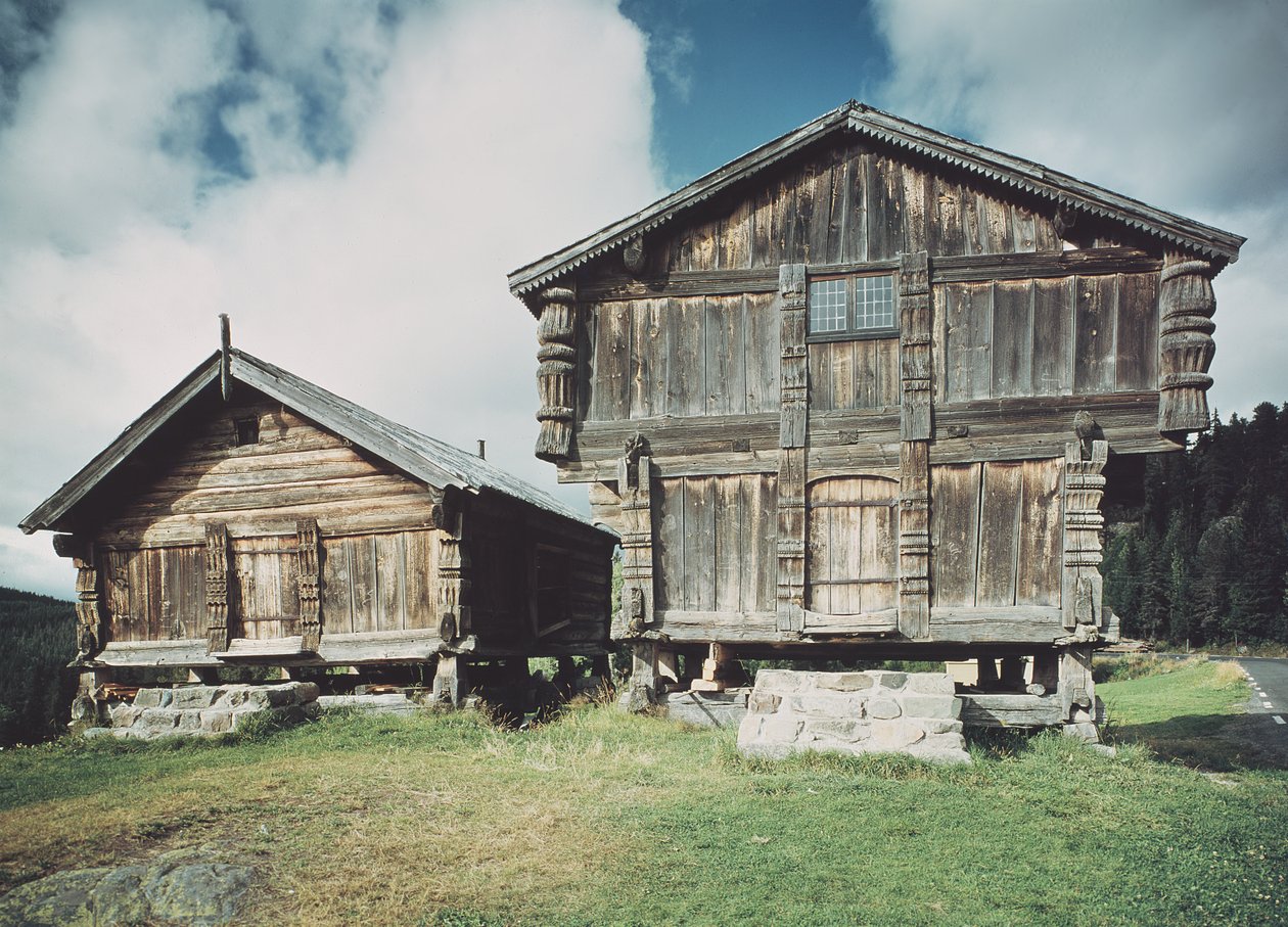 Selské domy, postavené kolem roku 1712 od Norwegian School