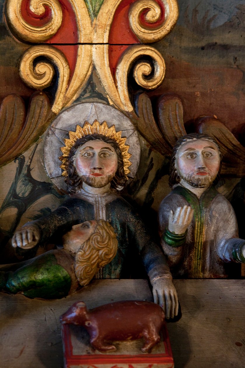 Poslední večeře, detail oltářního obrazu, kostel Mo I Rana od Norwegian School