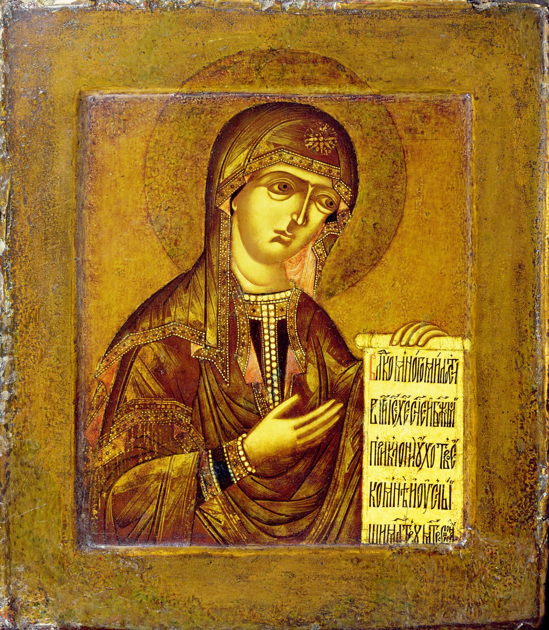 Ikona Panny Marie (olej na desce) od Novgorod School