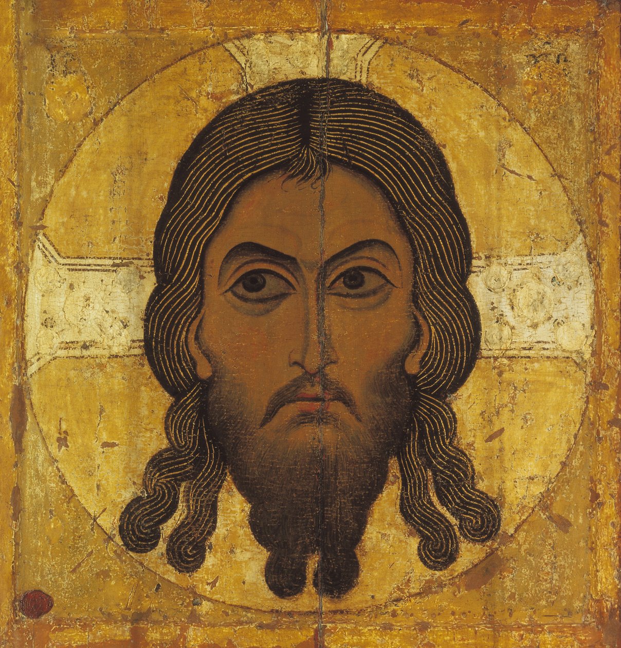 Svatá tvář (tempera a zlato na desce) od Novgorod School