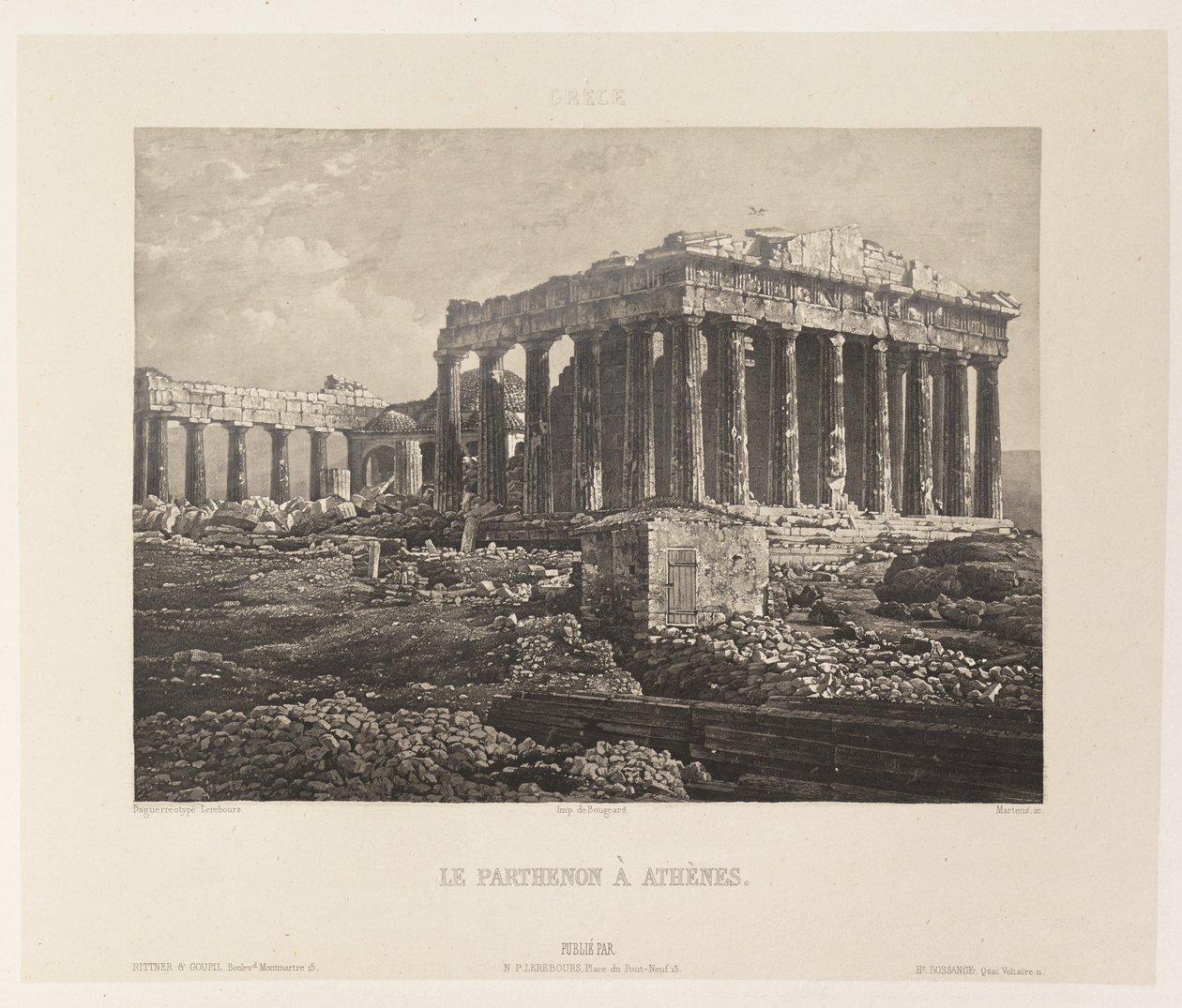 Řecko. Parthenon v Aténách od Nöel Marie Paymal Lerebours