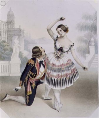 Fanny Cerrito (1817-1909) a S. Leon z divadla Jejího Veličenstva v 