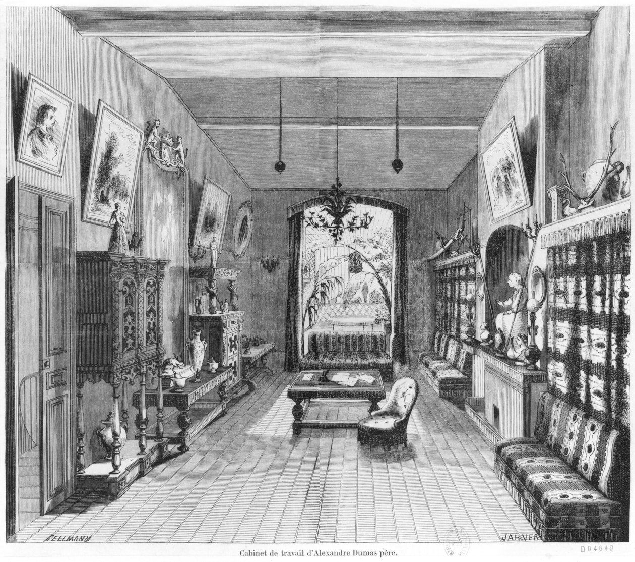 Studie Alexandre Dumas Pere (1802-70) od Octave Edouard Jean Jahyer