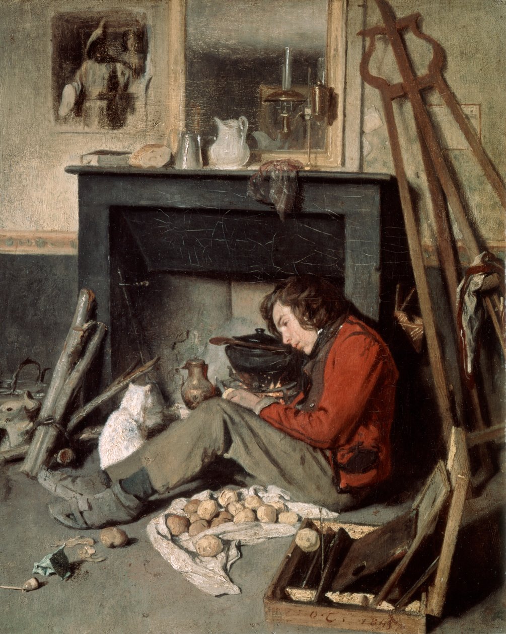 Studio interiér, 1845. od Octave Tassaert