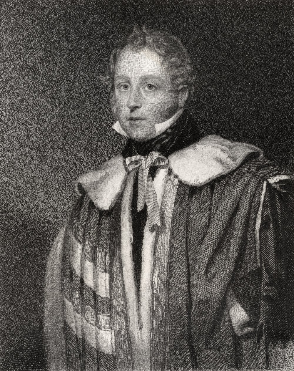 John Talbot, 16th Earl of Shrewsbury, vyrytý J. Morrisonem, z 