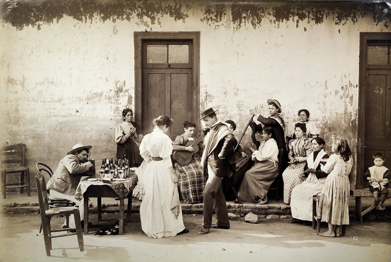 Chilané tančí cueca (želatinový stříbrný potisk) od Oder W. Heffer