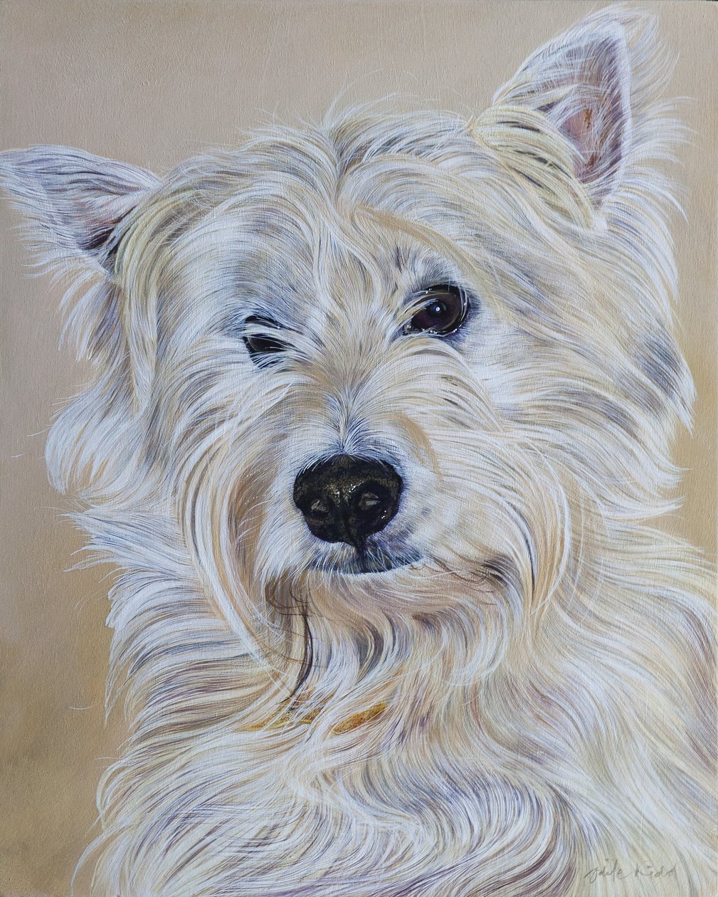 Hamish, 2011 (akryl na dřevě) od Odile Kidd