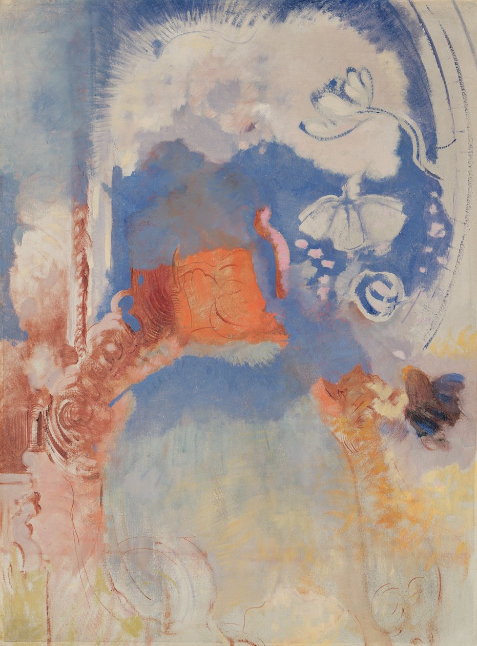 Kompozice, kolem roku 1900 od Odilon Redon