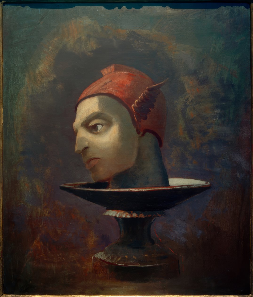 Hlava Persea (hlava Merkura na misce) od Odilon Redon