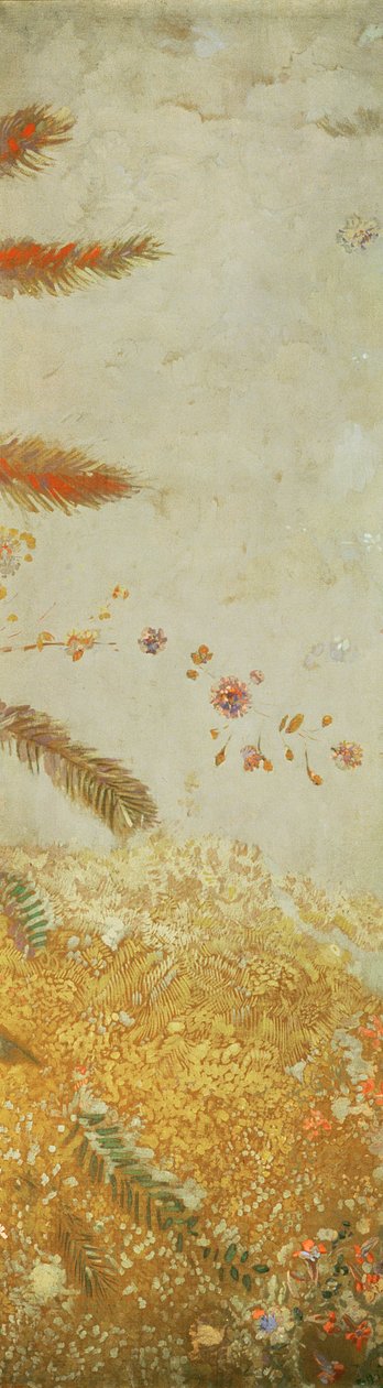 Dekorativní panel, jeden z pěti navržených pro Ernesta Chaussona, 1902 (olej a kvaš na plátně) od Odilon Redon