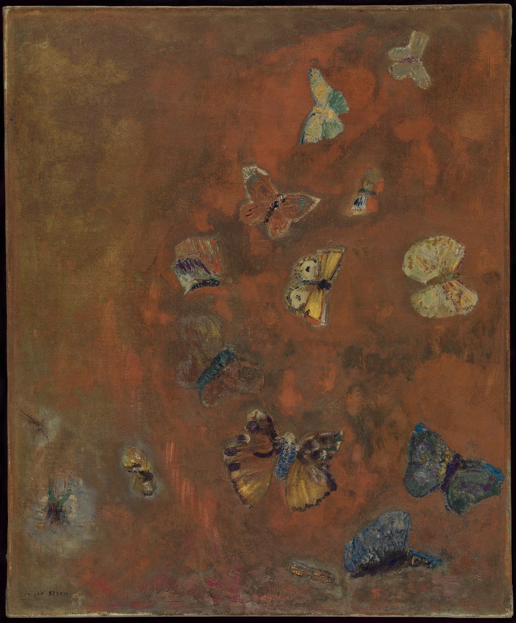 Evokace motýlů, kolem roku 1912 od Odilon Redon