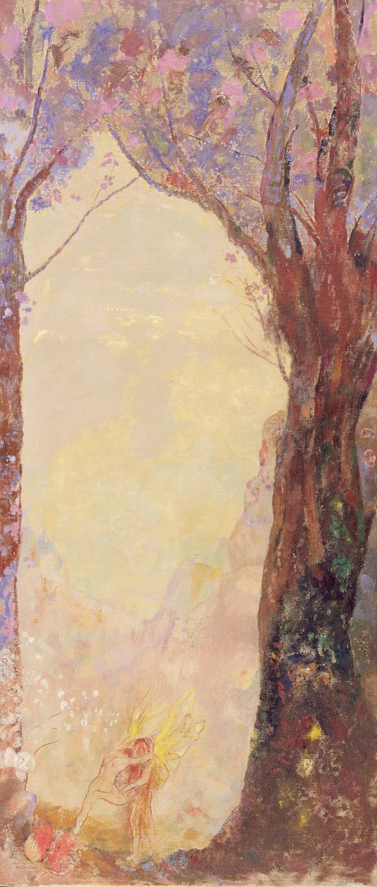 Jacob Wrestling with an Angel, asi 1905-10 od Odilon Redon