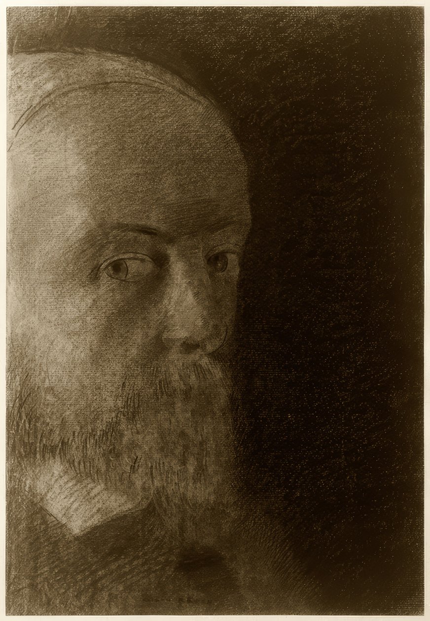 Hlava / autoportrét od Odilon Redon