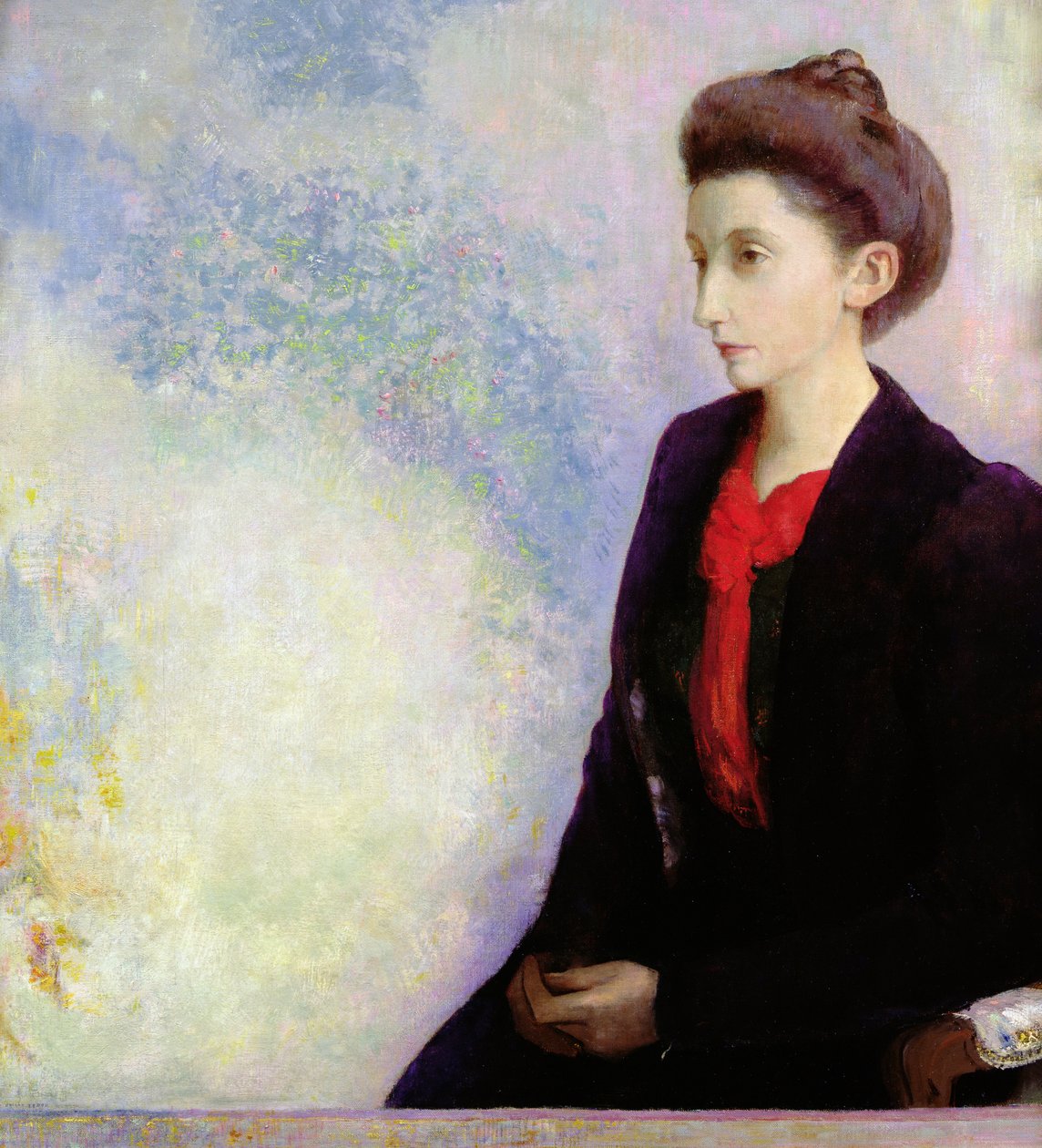 Portrét baronky Robert de Domecy, 1900 od Odilon Redon
