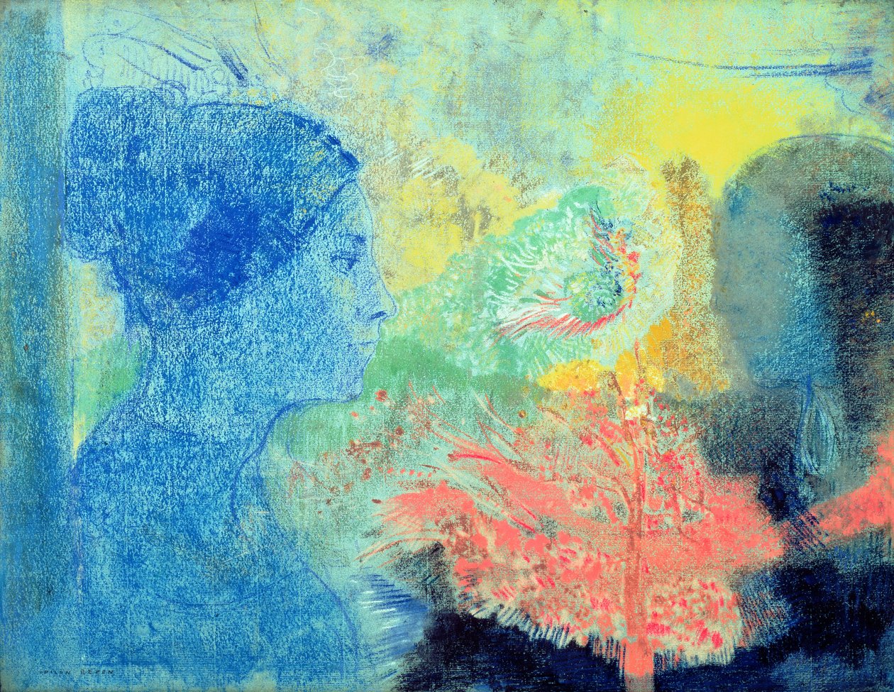 Shades of Sleep (pastel na papíře od Odilon Redon