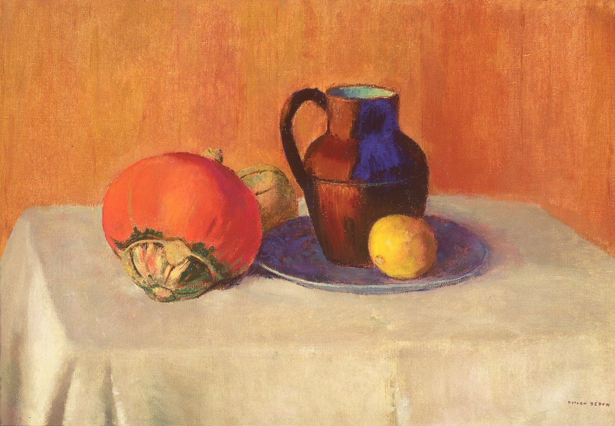 Zátiší se džbánem, kolem 1901-03 od Odilon Redon