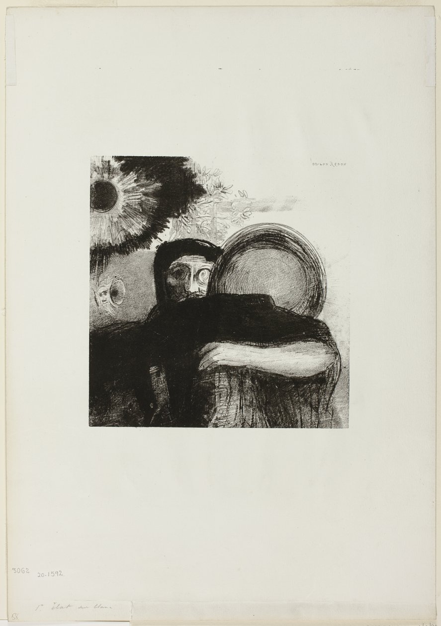 Podivný žonglér, deska 5 z Homage to Goya od Odilon Redon
