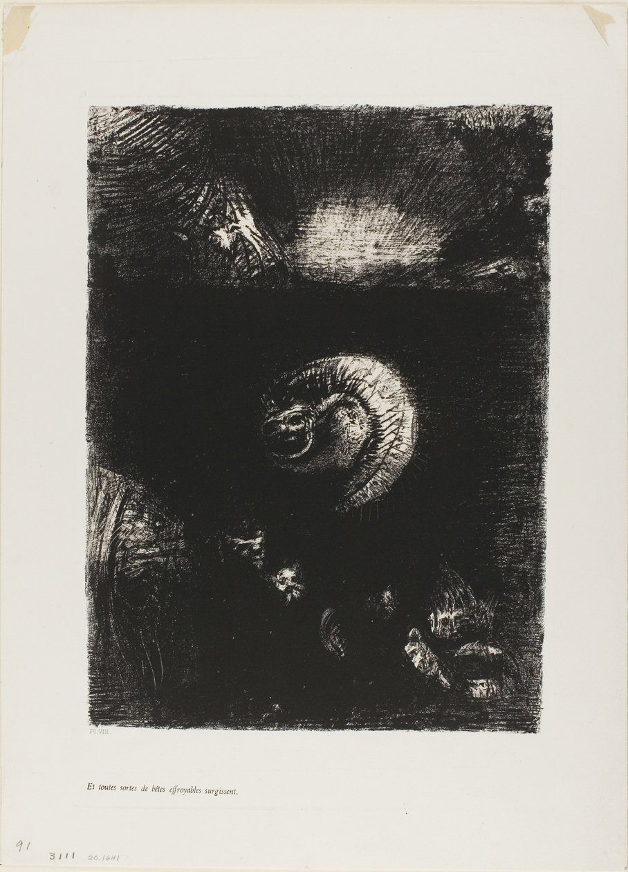 And All Manner of Frightful Creatures povstal, deska 8 z 10 od Odilon Redon
