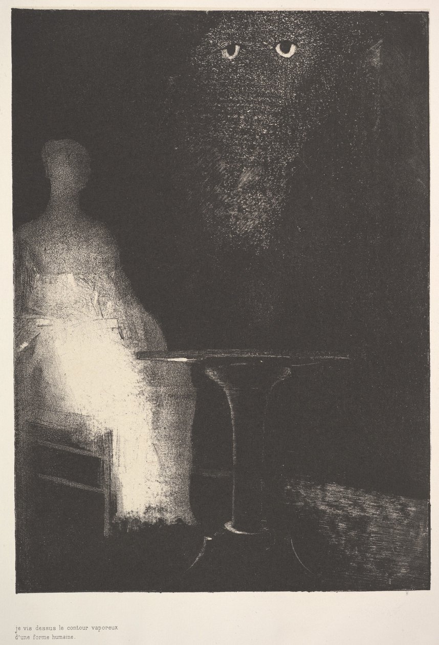 Dole jsem viděl parní obrysy lidské podoby, 1896. od Odilon Redon