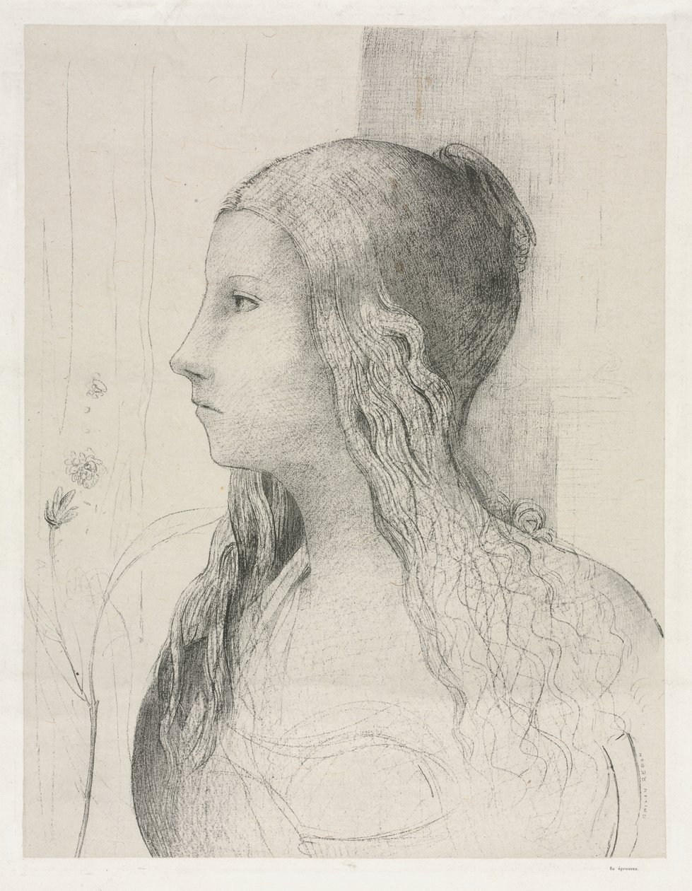 Brünnhilde v Soumraku bohů od Odilon Redon