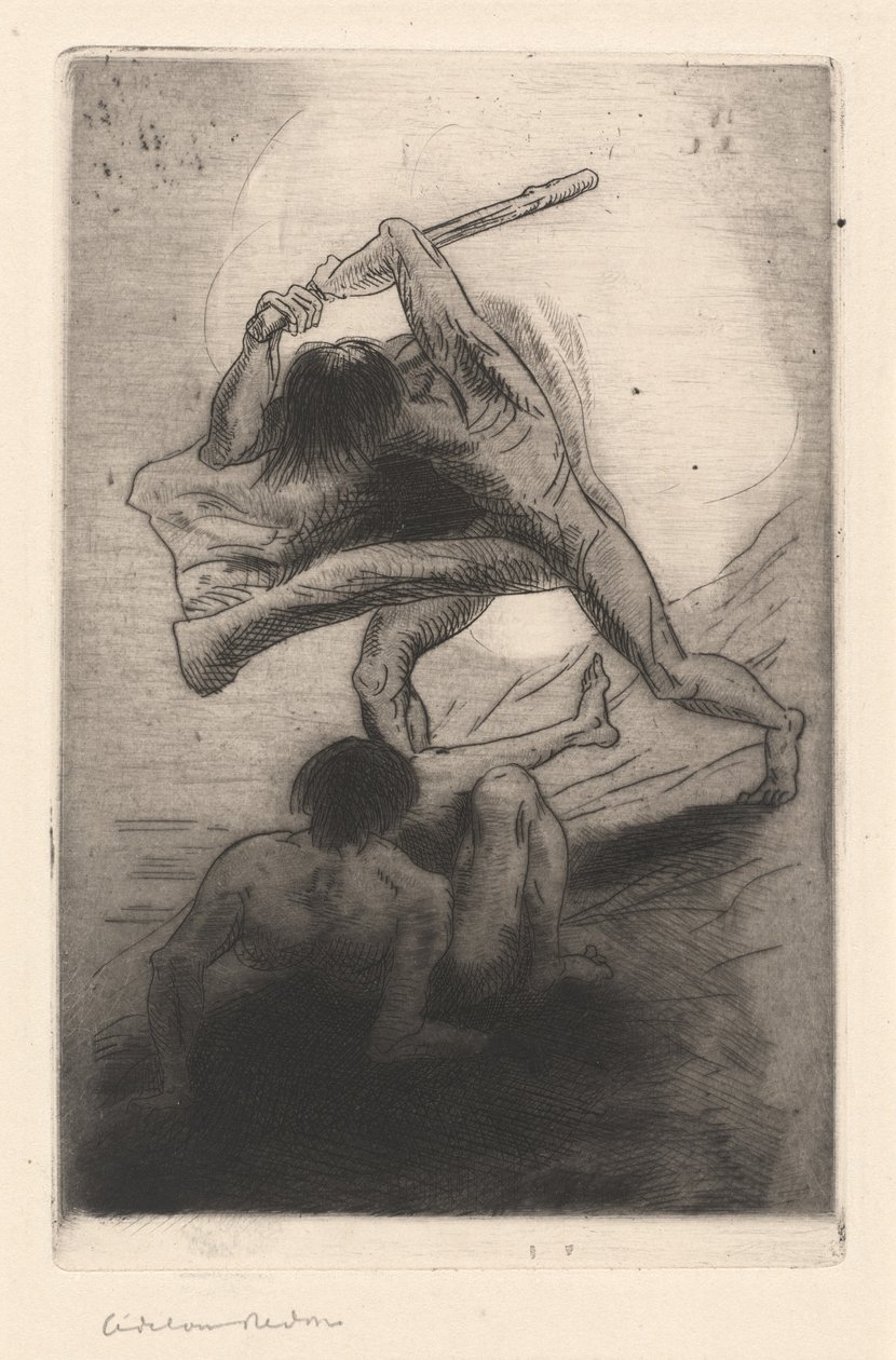 Kain a Ábel od Odilon Redon