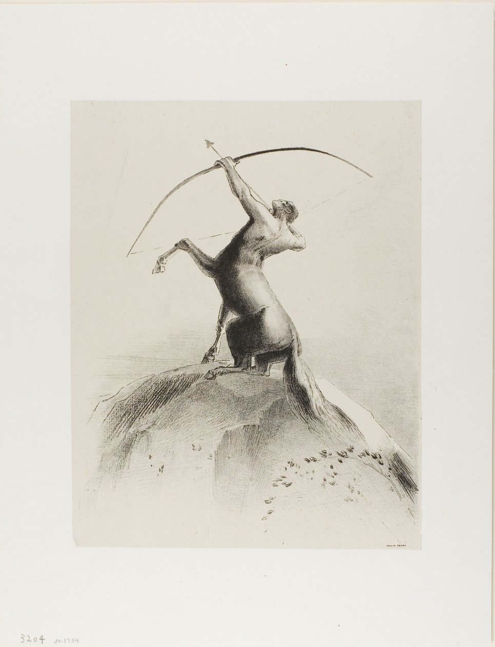 Kentaur mířící na mraky od Odilon Redon