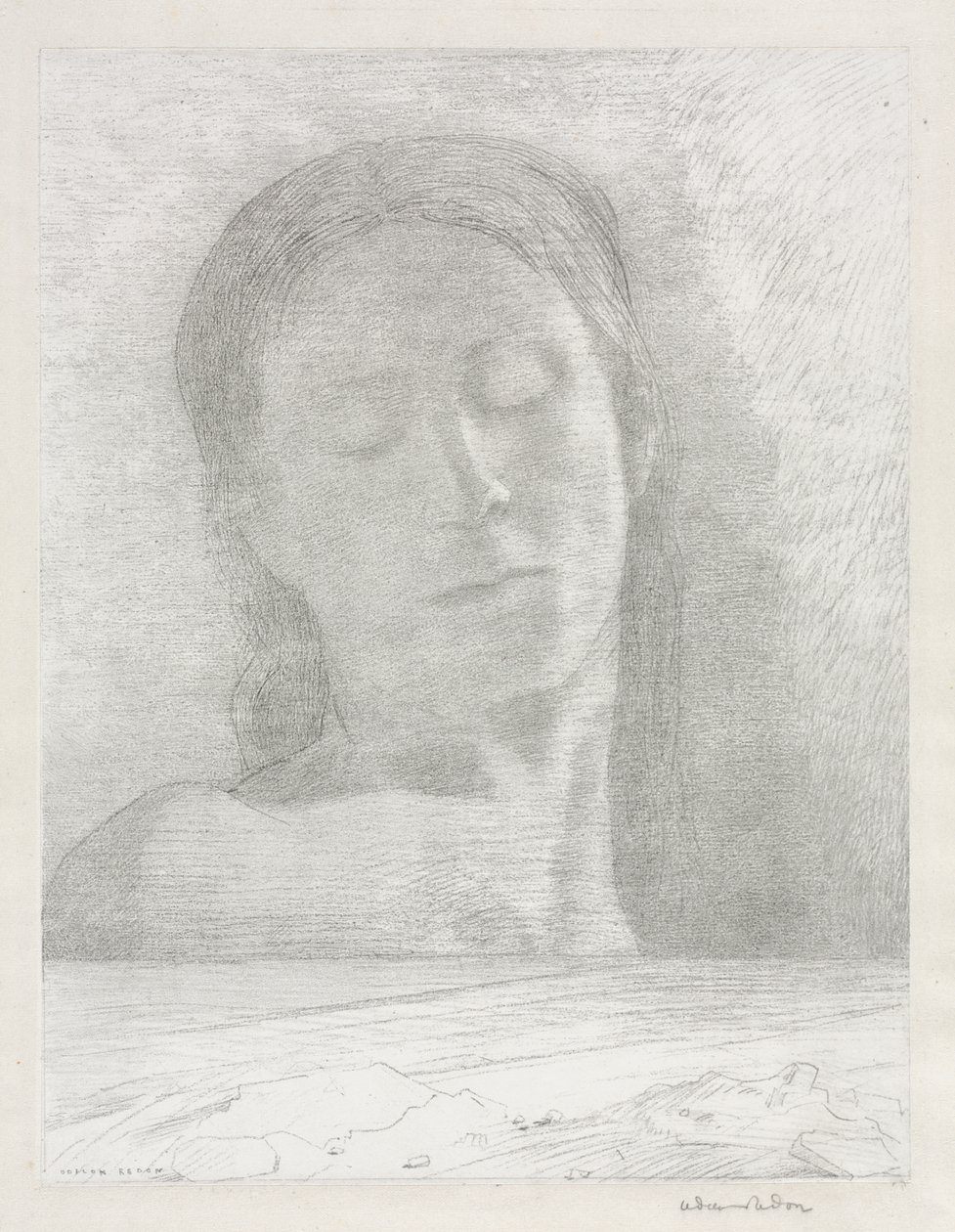 Zavřené oči od Odilon Redon