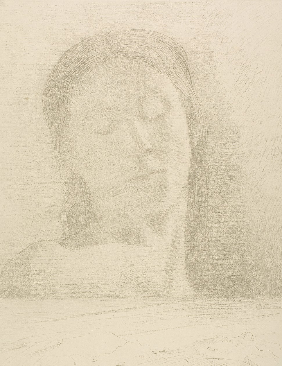 Zavřené oči od Odilon Redon