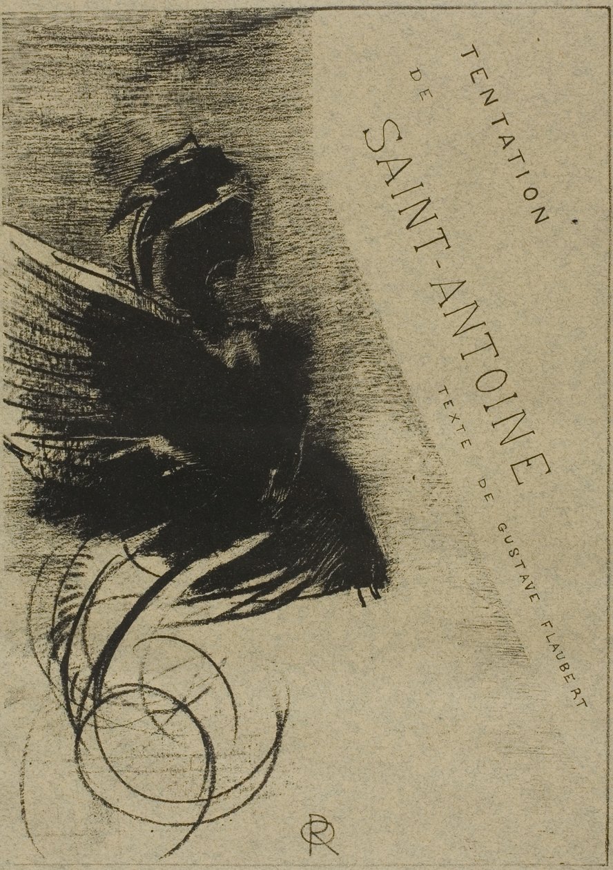 Obálka-Frontispis k Pokušení svatého Antonína od Odilon Redon