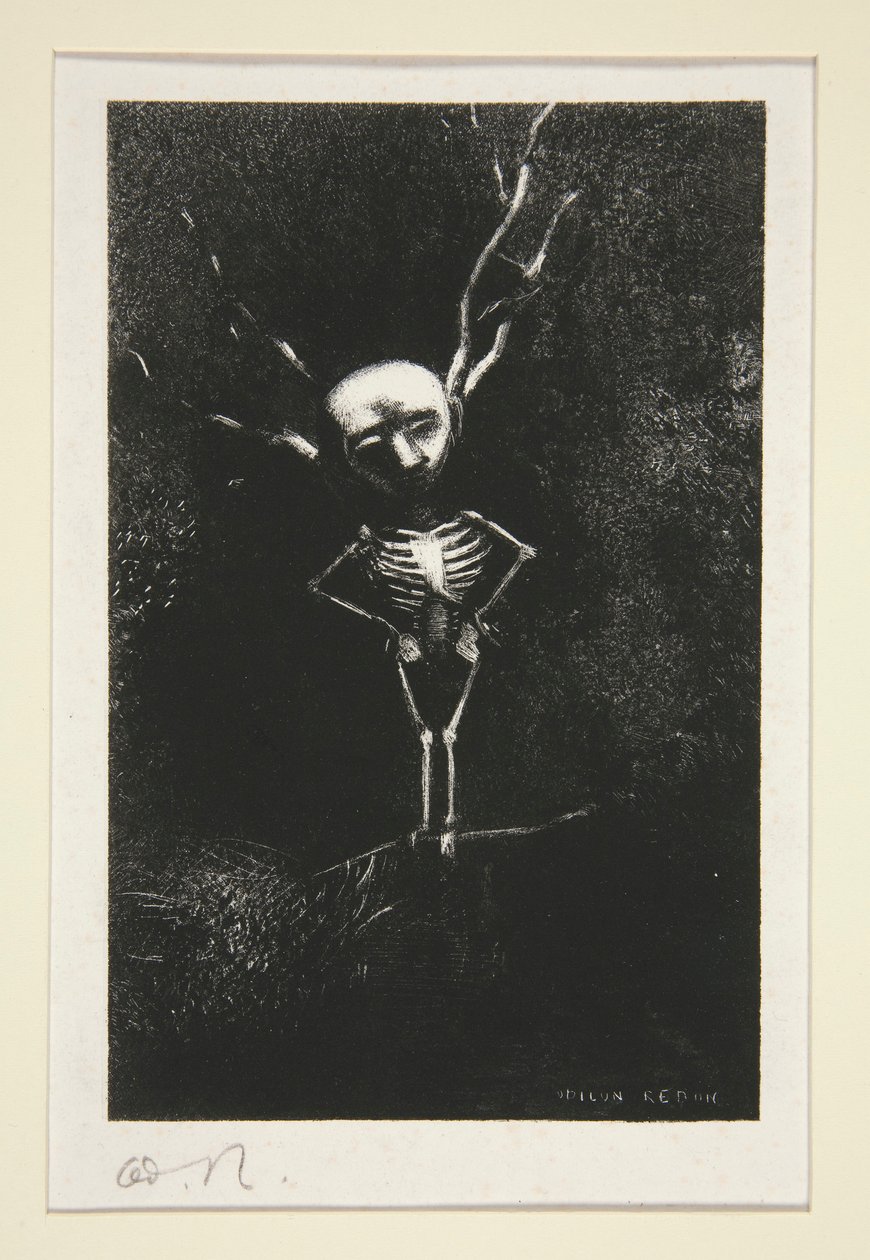 Dans le d?dale des branchs la bl?me figure apparaissait (V bludišti větví se objevila bledá postava), ze série Le jur? (Porotce) od Odilon Redon