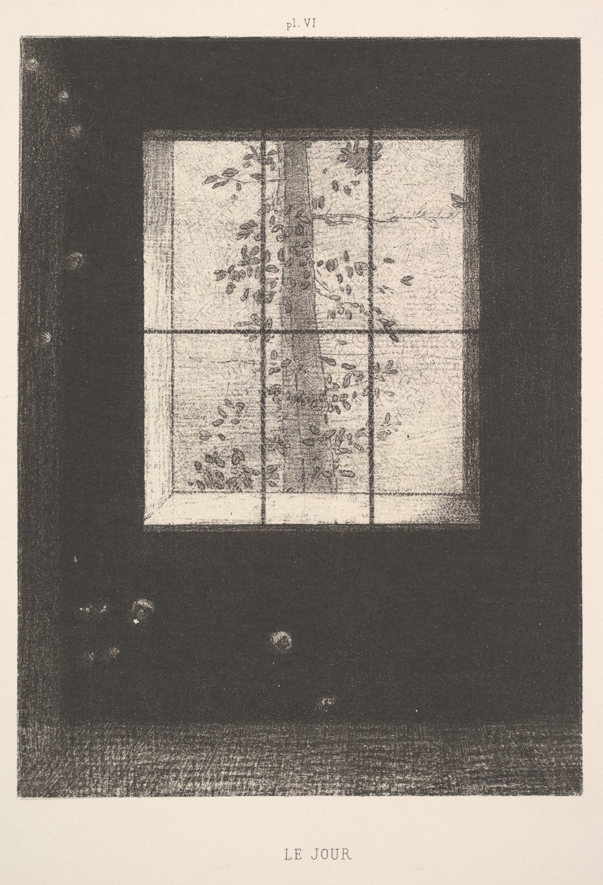 Day Le Jour, ze série, Dreams Songes, deska VI, 1891. od Odilon Redon