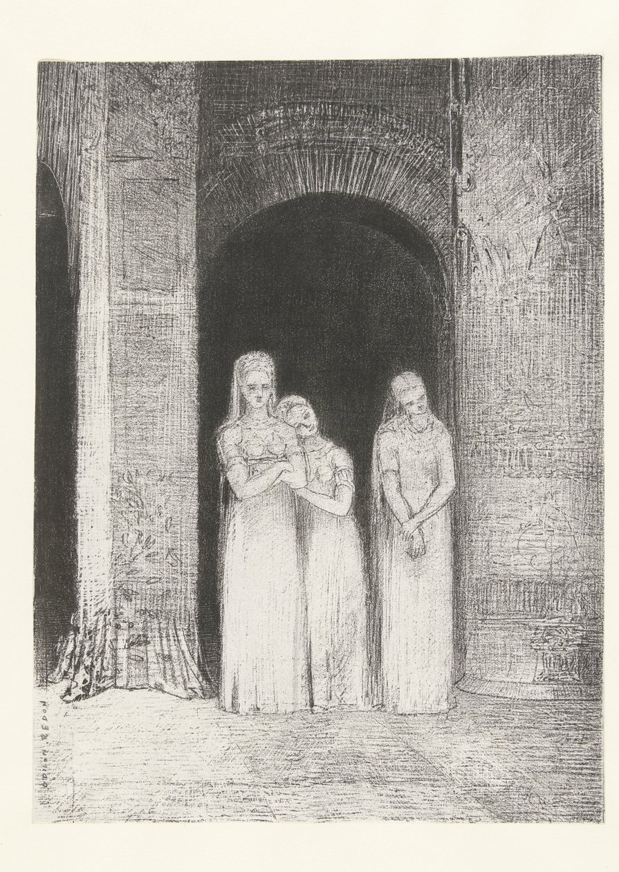 Kněžky byly na stráži Kněžky čekaly La Nuit (název série) Noc (název seriálu) od Odilon Redon
