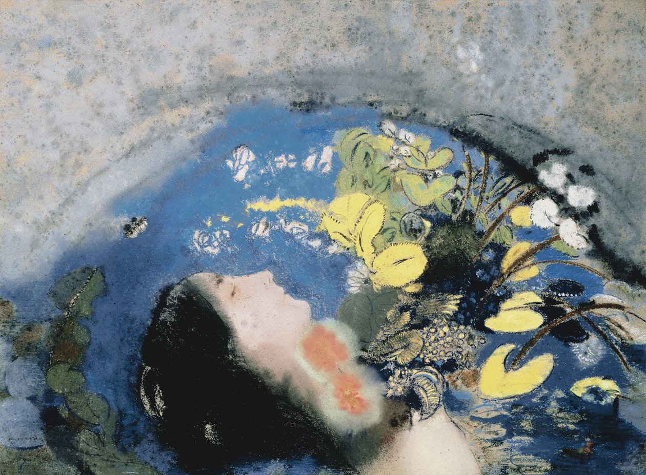 Utopení Ofélie od Odilon Redon