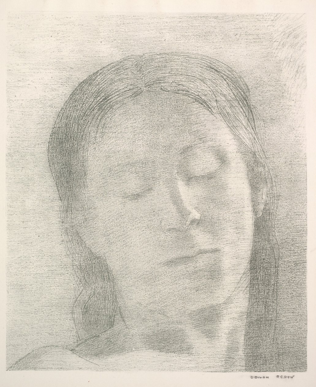 Zavřené oči od Odilon Redon