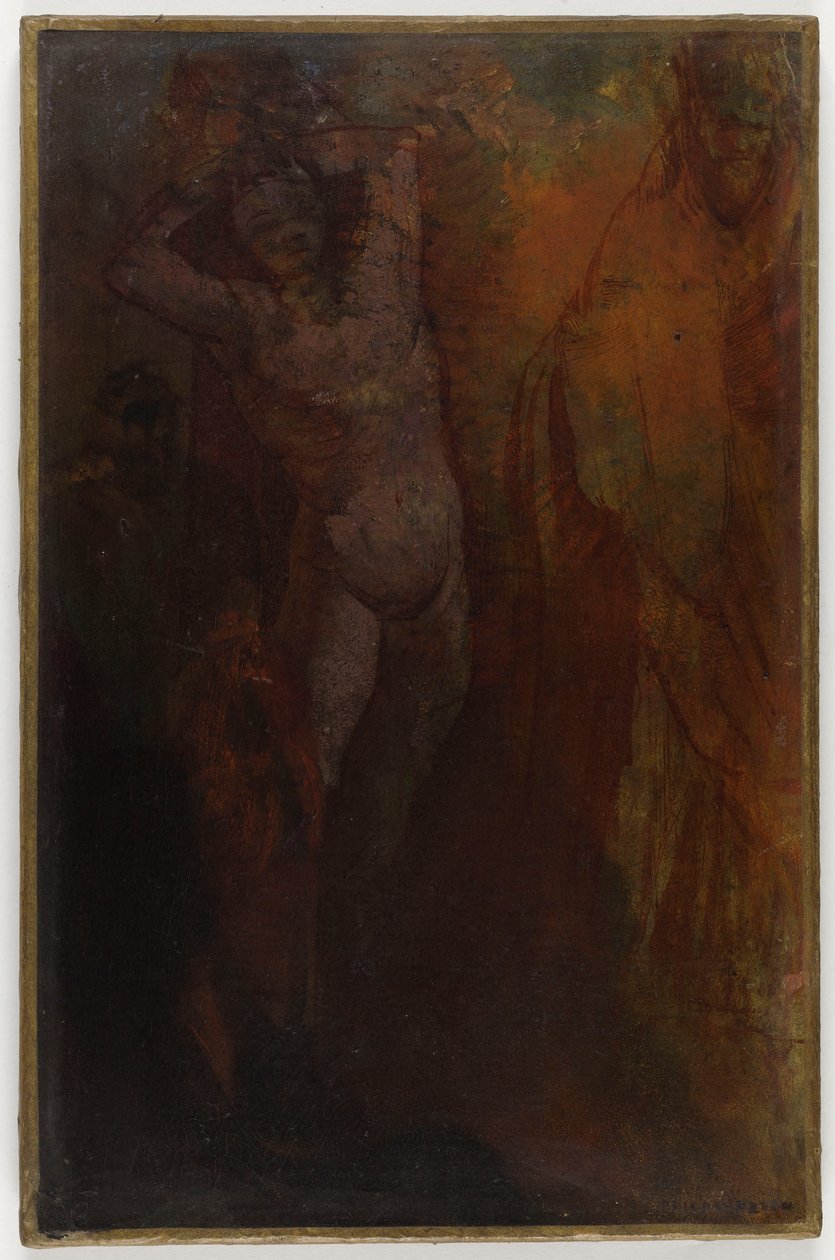 Francouzsky: Composition à trois personnages (Bičování) od Odilon Redon