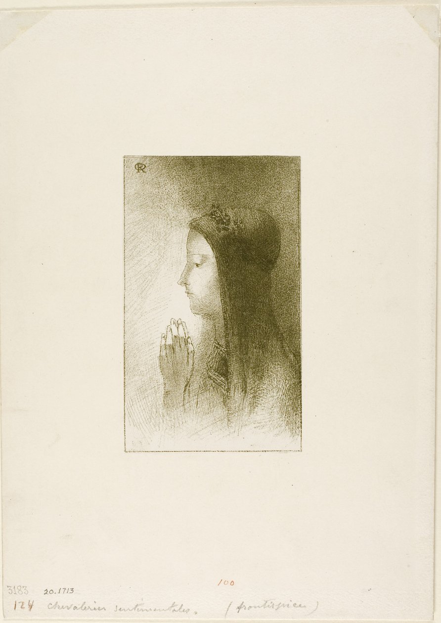 Frontispis pro Chevaleries Sentimentales od Ferdinanda Hérolda, 1893 od Odilon Redon
