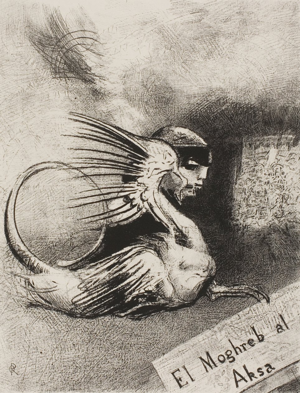 Frontispis pro El Moghreb al Aksa od Edmonda Picarda od Odilon Redon