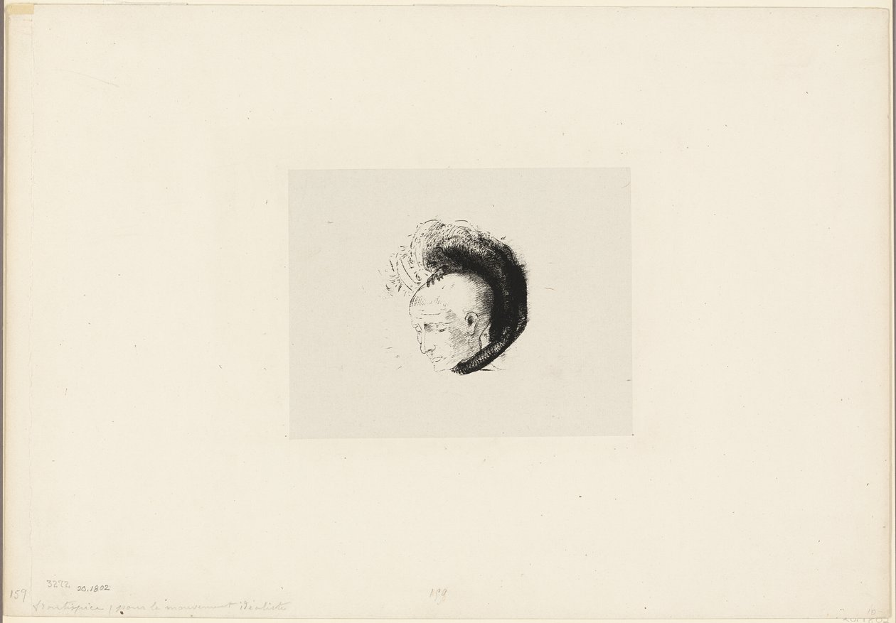 Frontispis k dílu Le mouvement idéaliste en peinture (Idealistické hnutí v malířství), André Mellerio od Odilon Redon