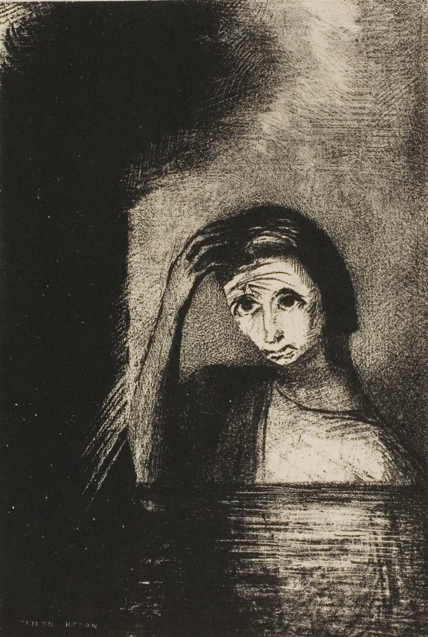 Frontispis z knihy Emila Verhaerena Les Debacles od Odilon Redon