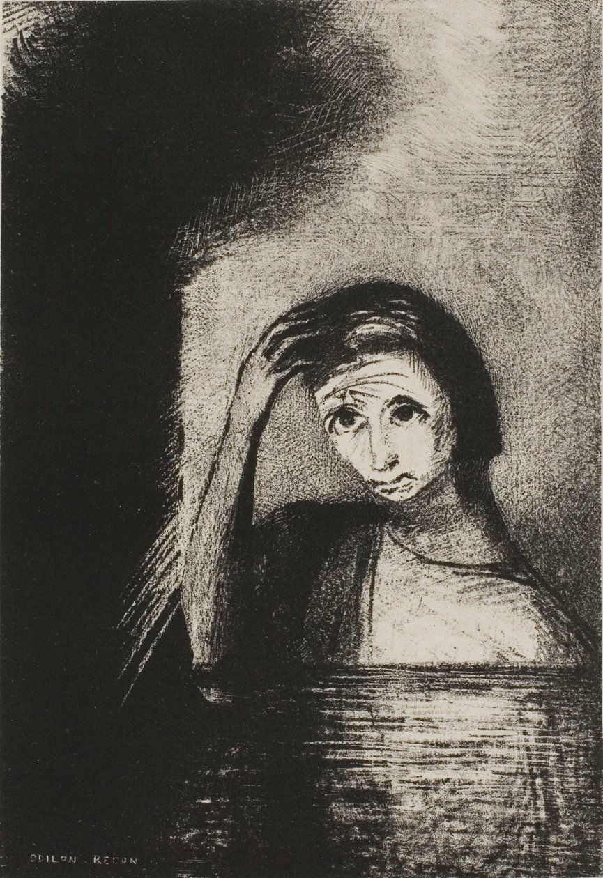 Frontispis z knihy Emila Verhaerena Les Debacles od Odilon Redon