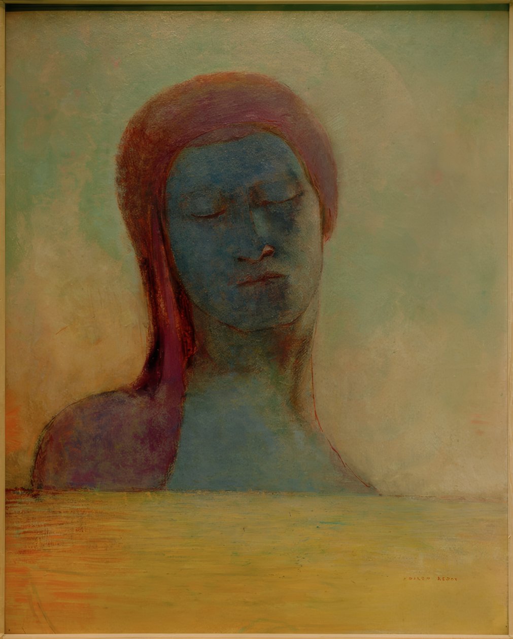 Zavřené oči od Odilon Redon