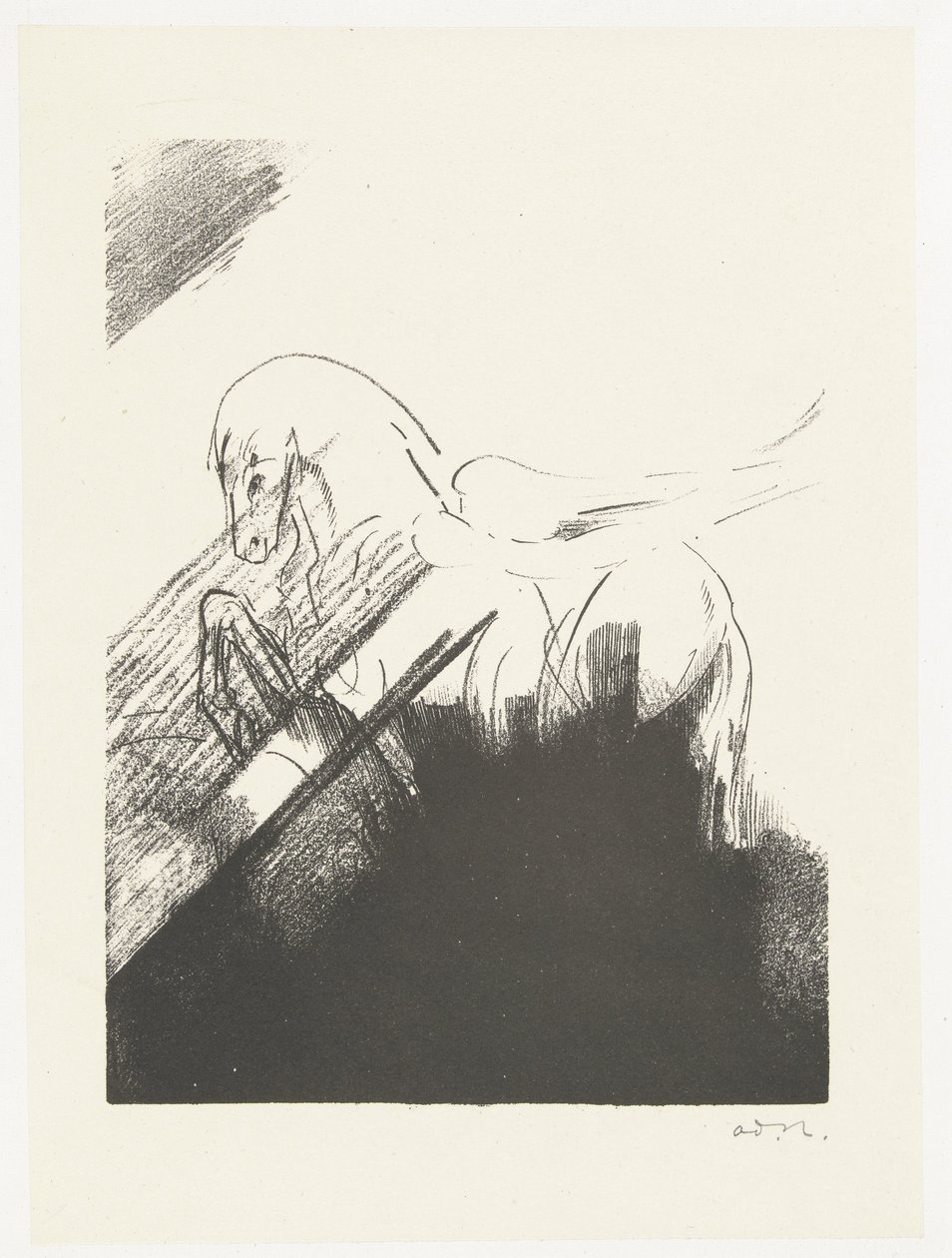 okřídlený kůň Cheval aile od Odilon Redon