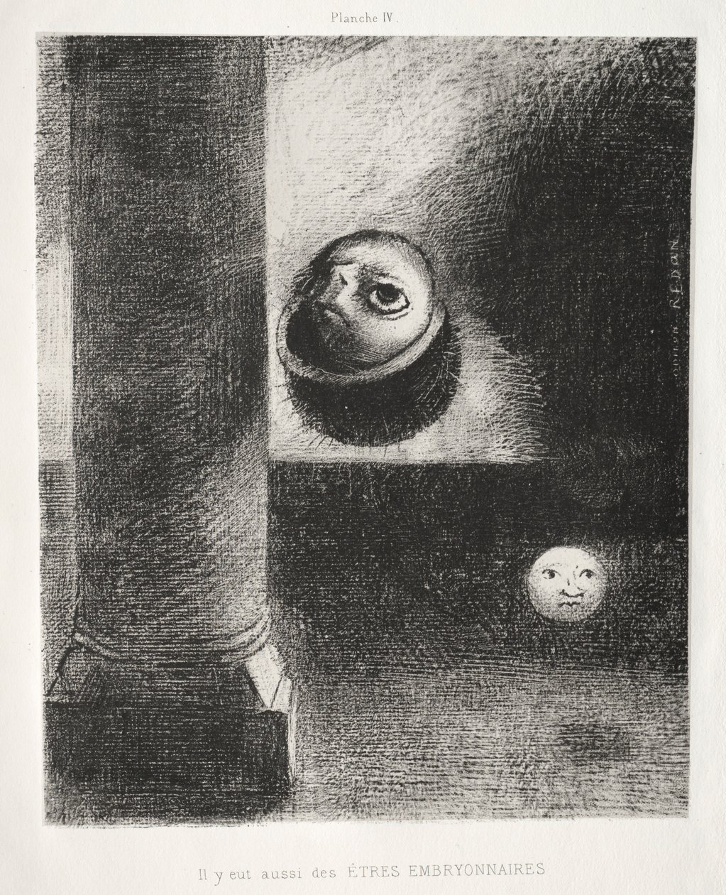 Pocta Goyovi: Tam byly také embryonální bytosti, 1885. od Odilon Redon