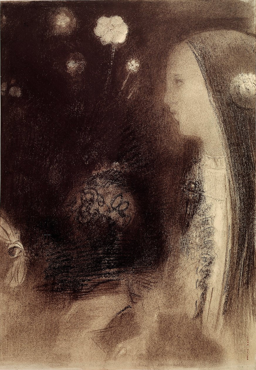Ve snu Rytina Odilona Redona (1840-1916) 1879 Paříž, soukromá sbírka od Odilon Redon